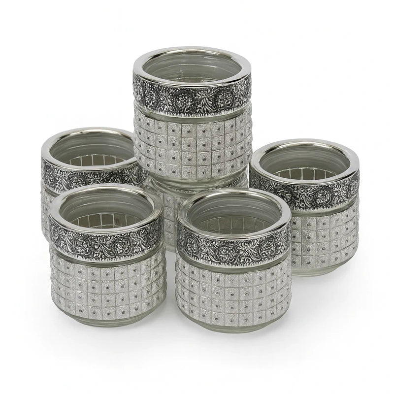 Lot de 5 de pots en verre