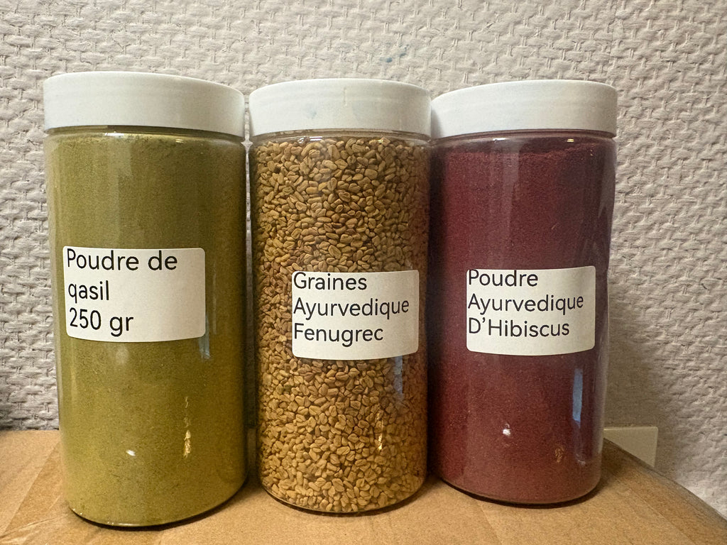 Kit de soin  de 3 pots ayurvedique 250 ml par pot