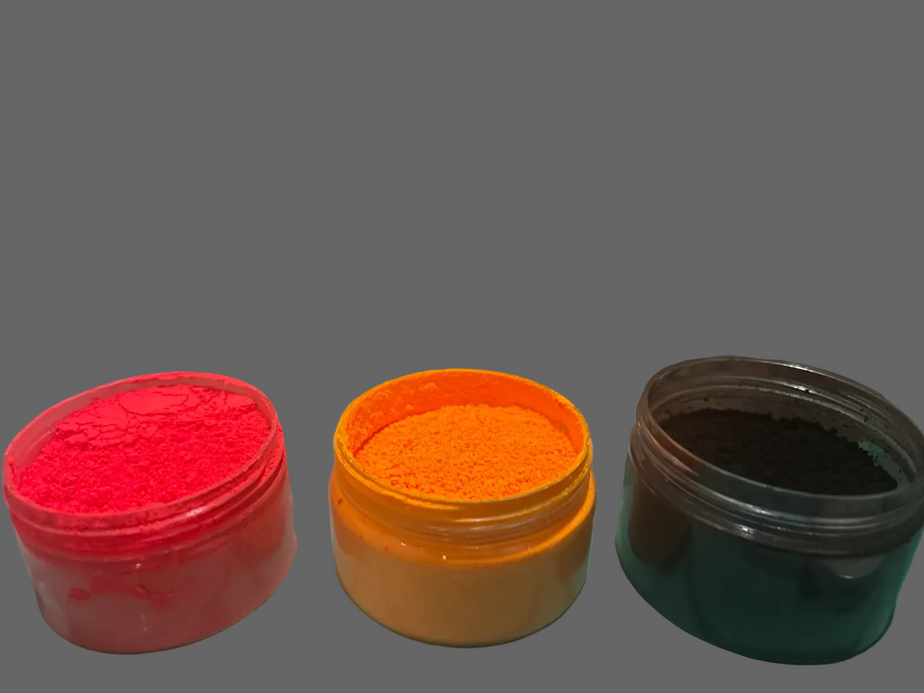 des poudres pigmentaires cosmétiques (colorants), lot de 3 pots