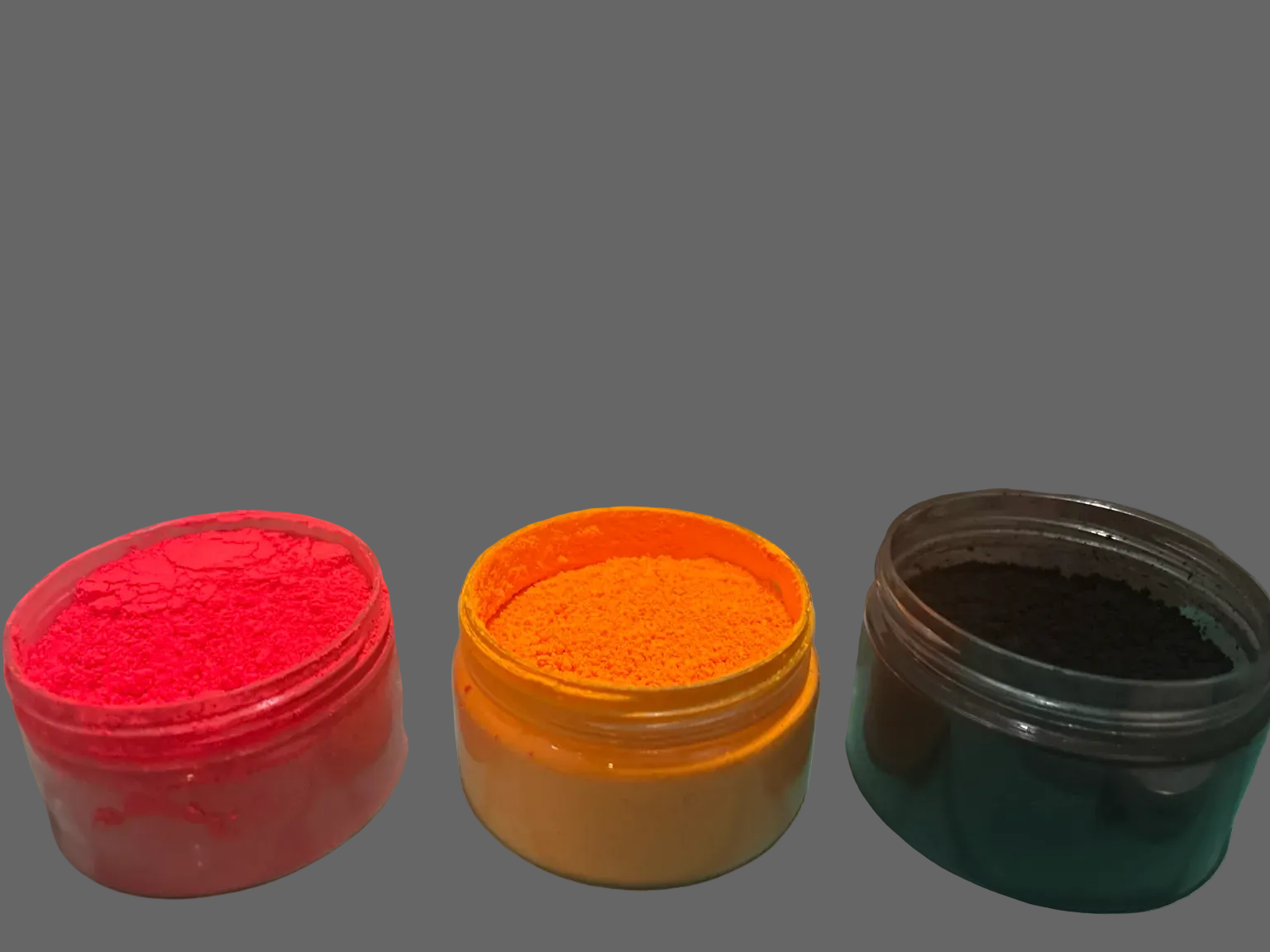 des poudres pigmentaires cosmétiques (colorants), lot de 3 pots